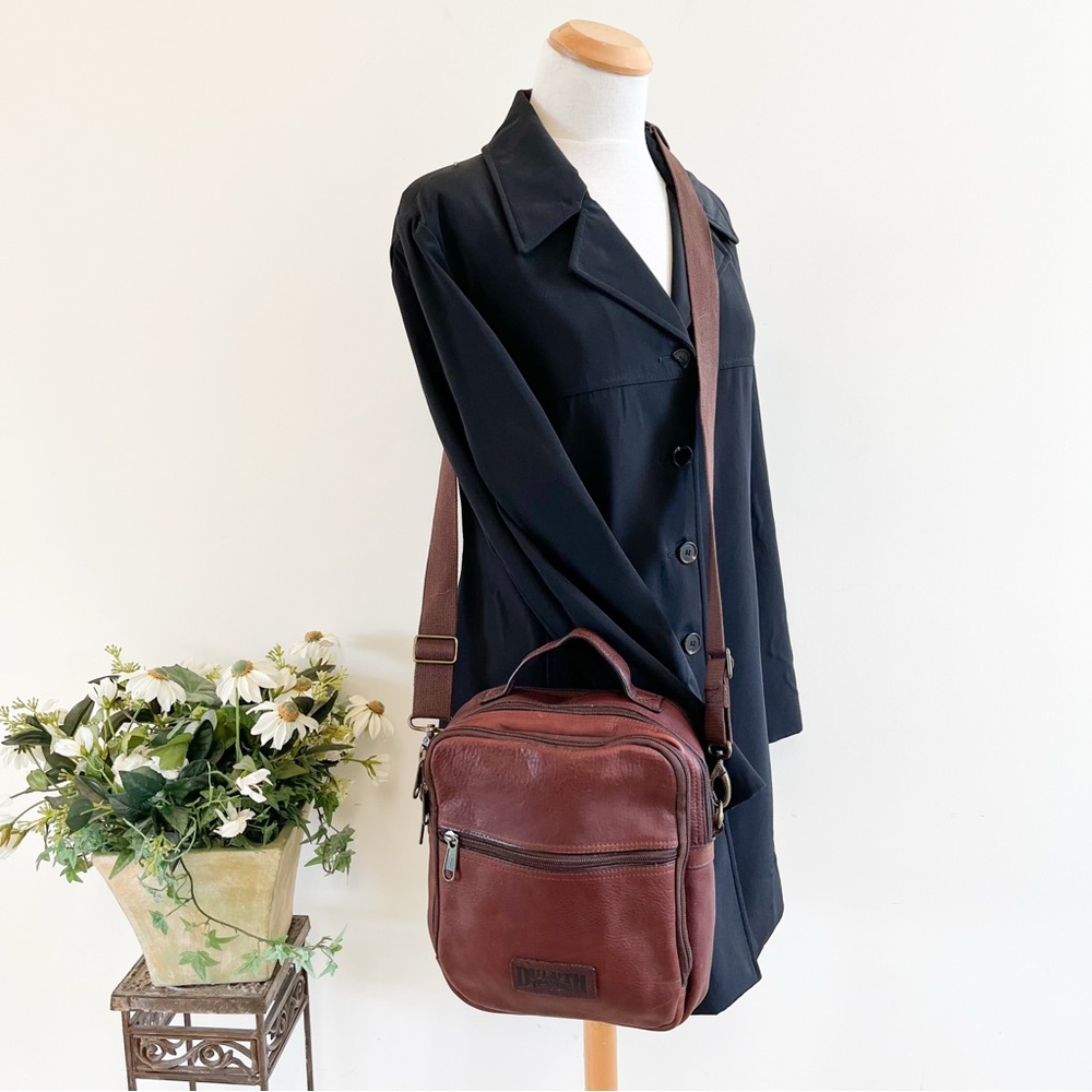 Duluth Trading Co Brown Leather Crossbody Travel Bag - Picture 2 of 16
